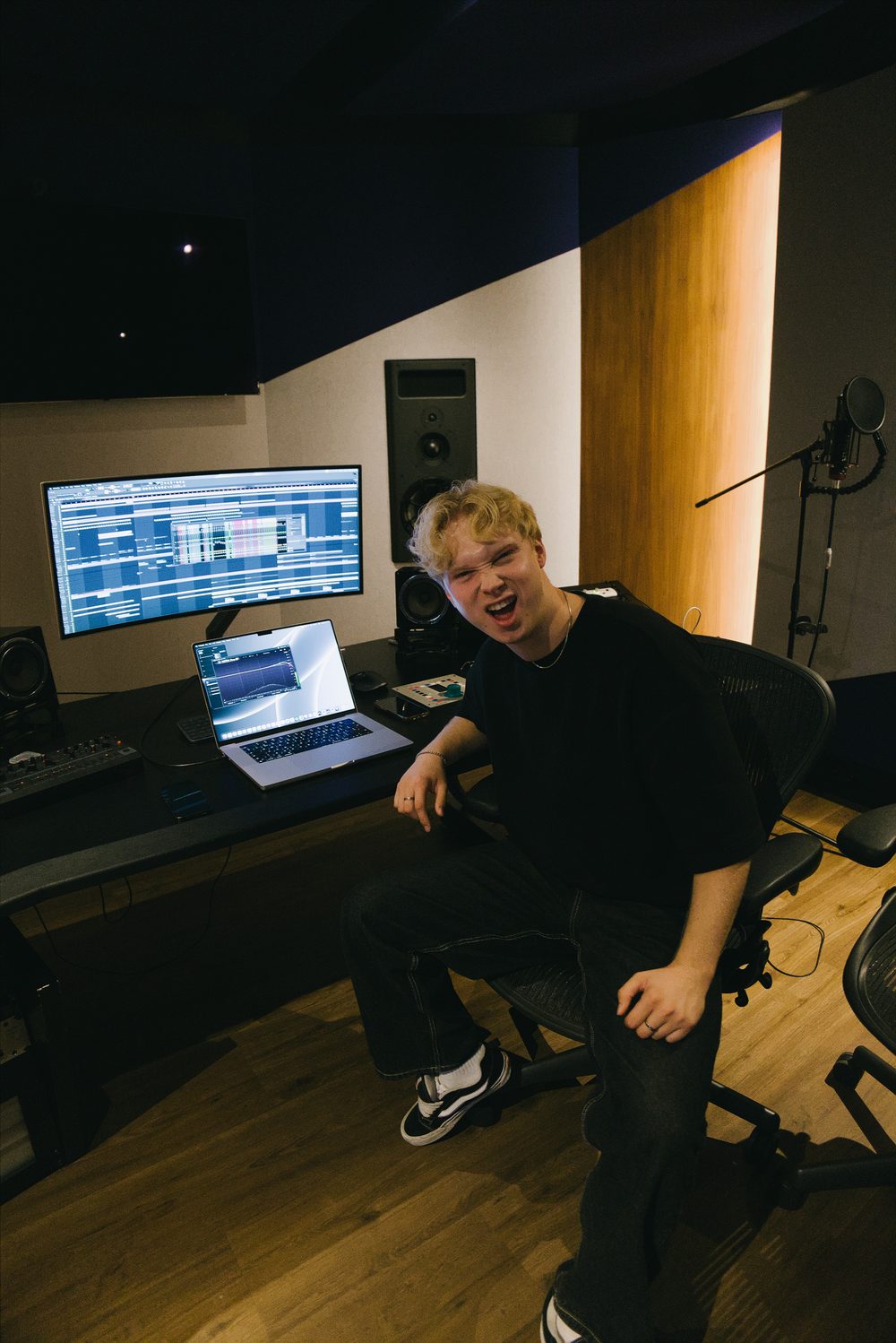 Collin Sterling in the studio